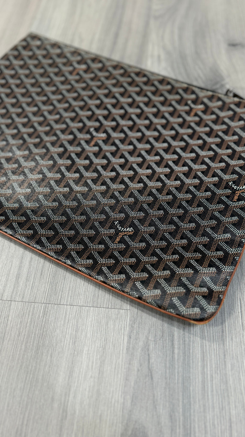 Goyard Senat Pouch MM In Black Canvas