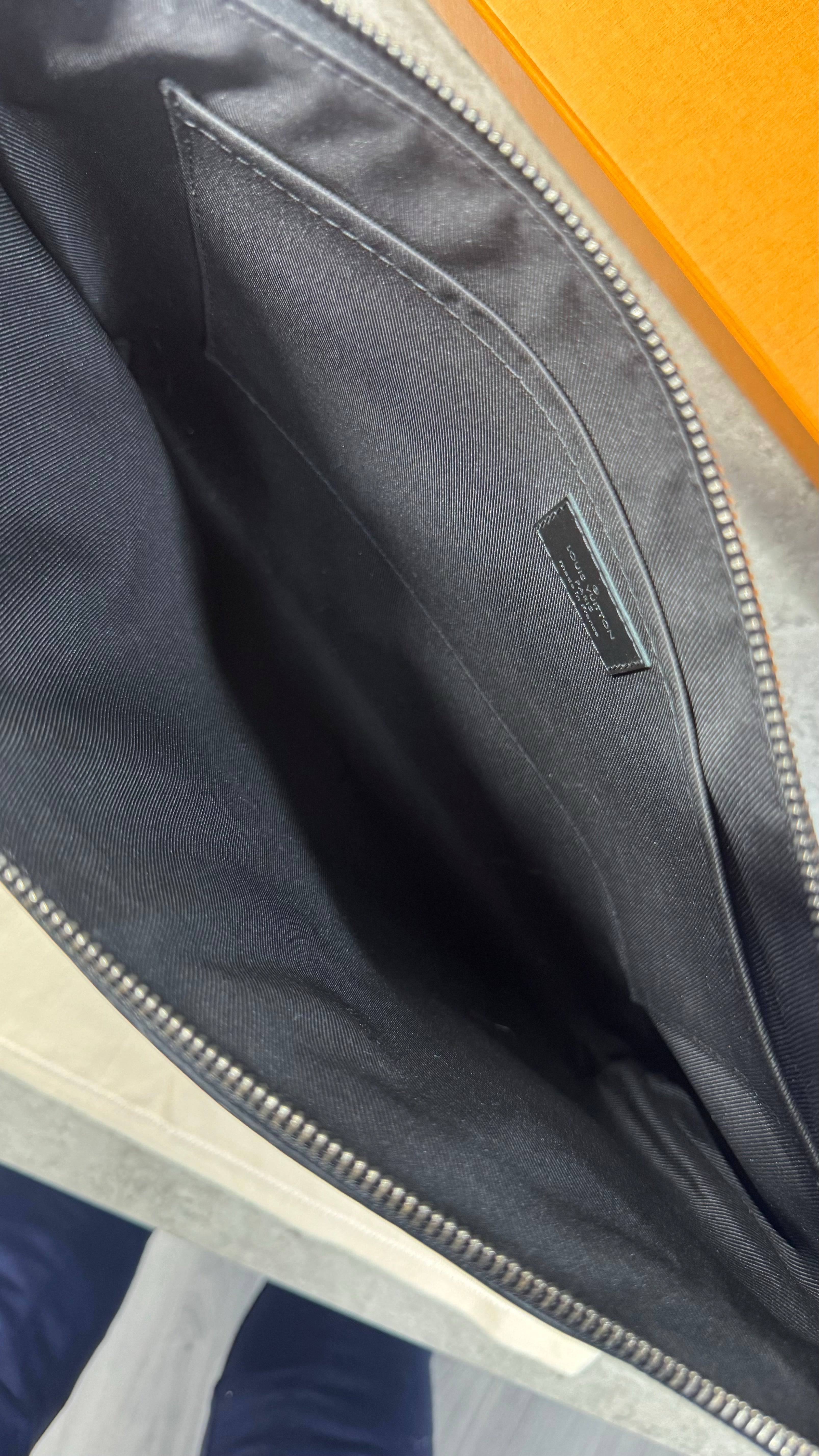 Louis Vuitton Black Monogram Clutch Bag / Small Laptop Case