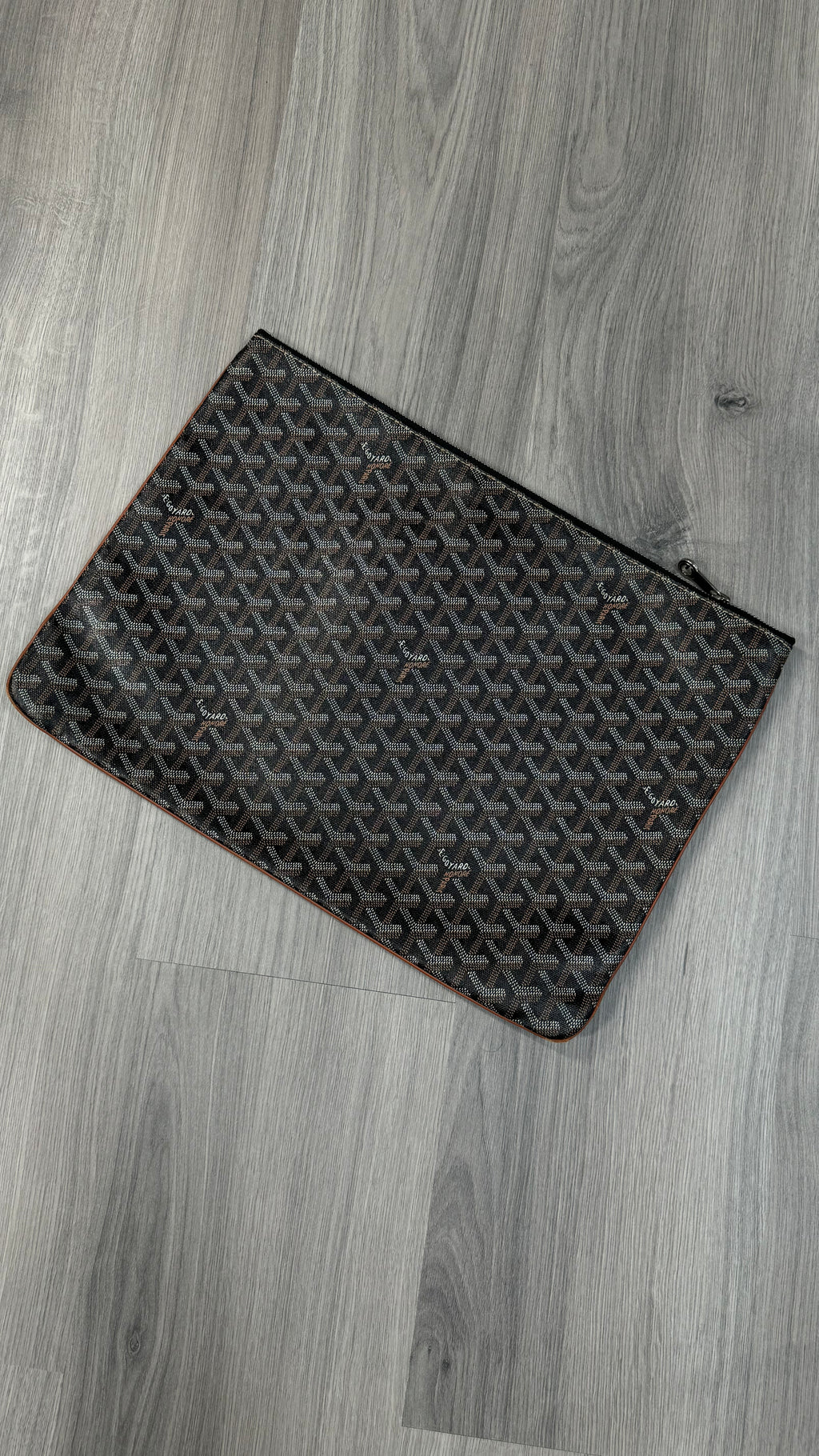 Goyard Senat Pouch MM In Black Canvas
