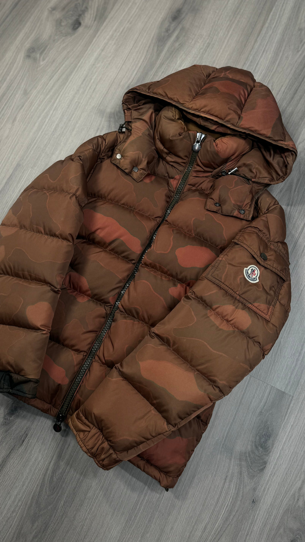 Moncler Tan / Organe Maya Short Down Jacket