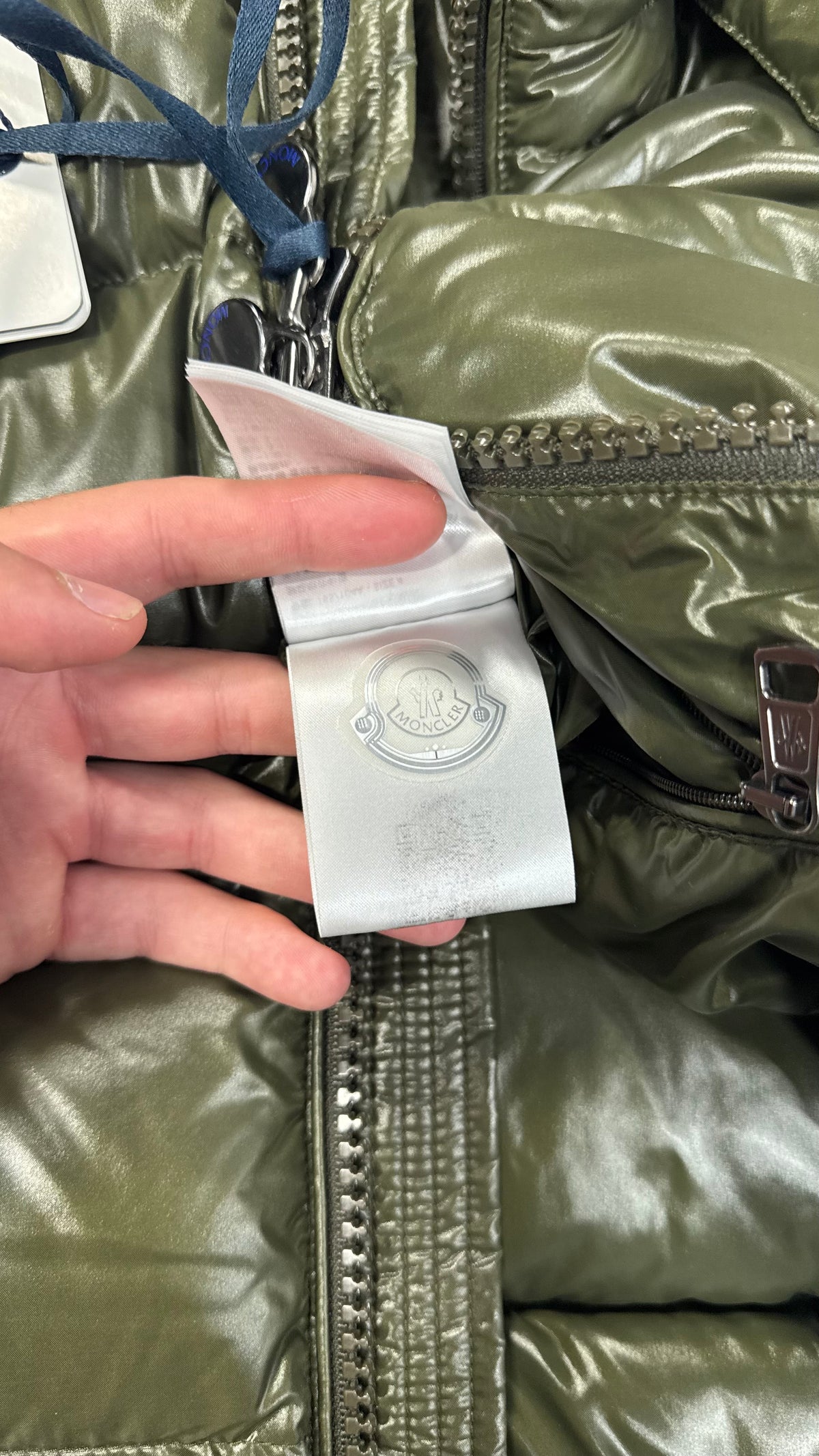 Moncler Khaki Maya Short Down Jacket