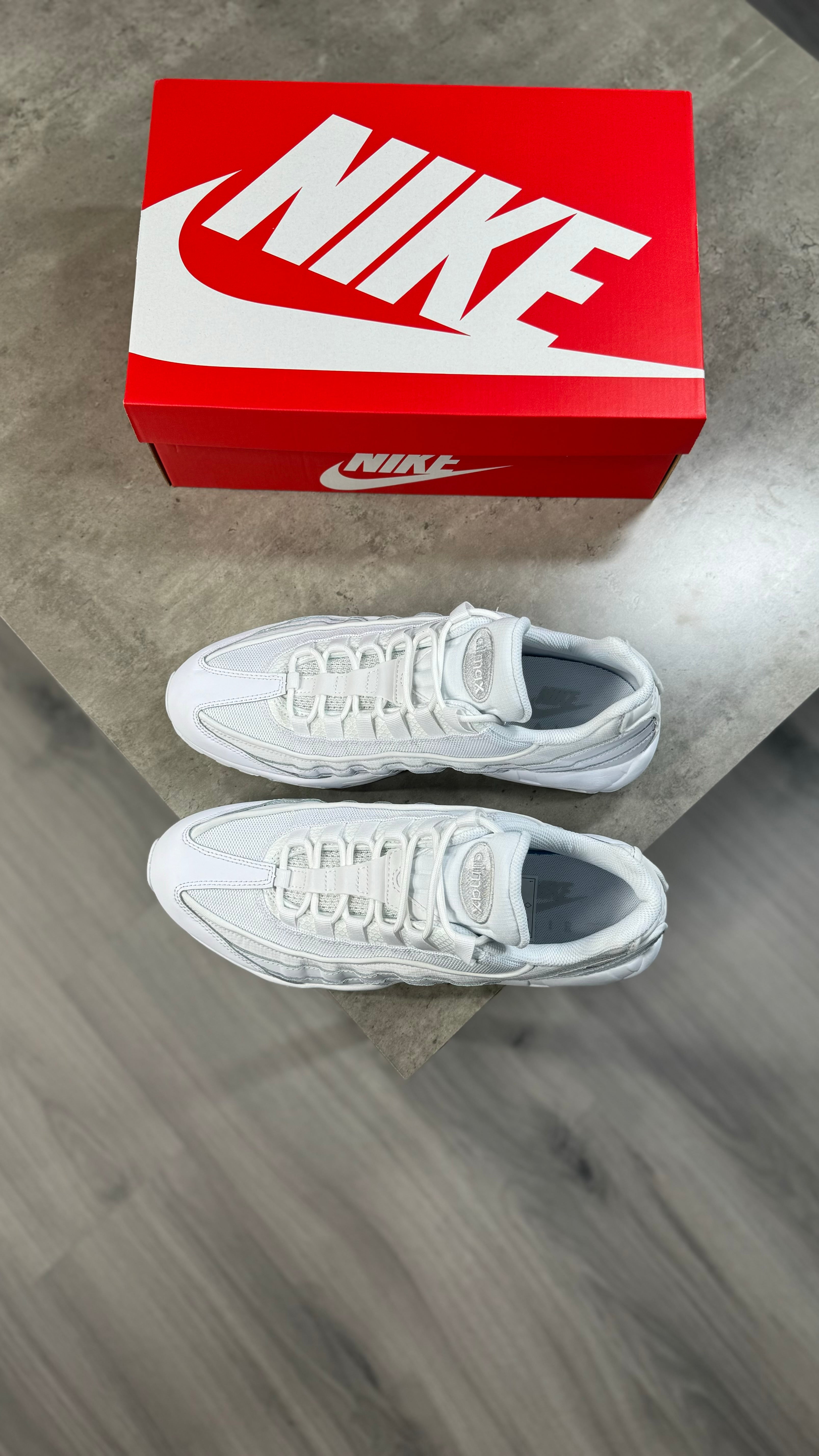 Nike Air Max 95s Essential Triple White