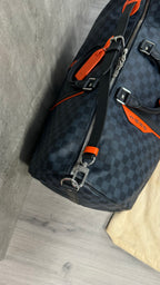 Louis Vuitton Damier Cobalt Race Keepall Bandoulière 55