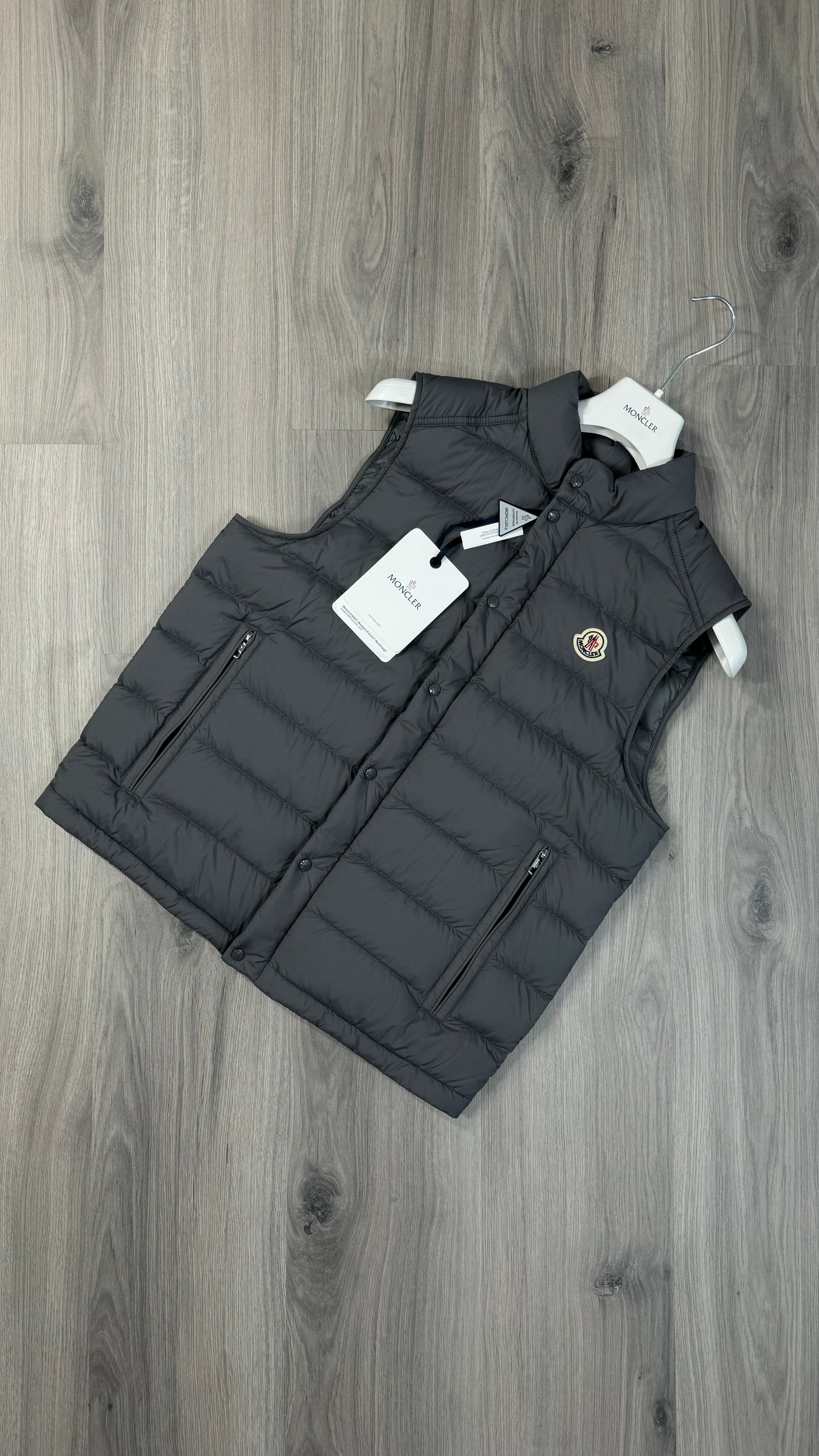 Moncler Barthe Grey Short Down Gilet