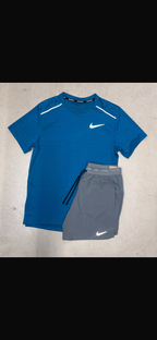 Nike Miler Green Abyss T-shirt and shorts set