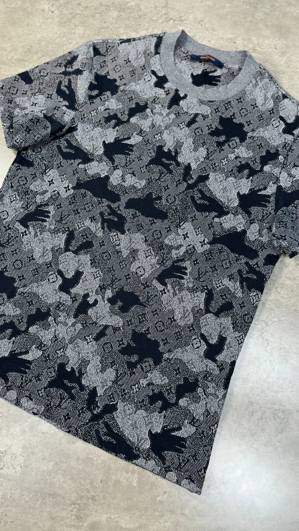 Louis Vuitton Grey Camo Monogram T-shirt
