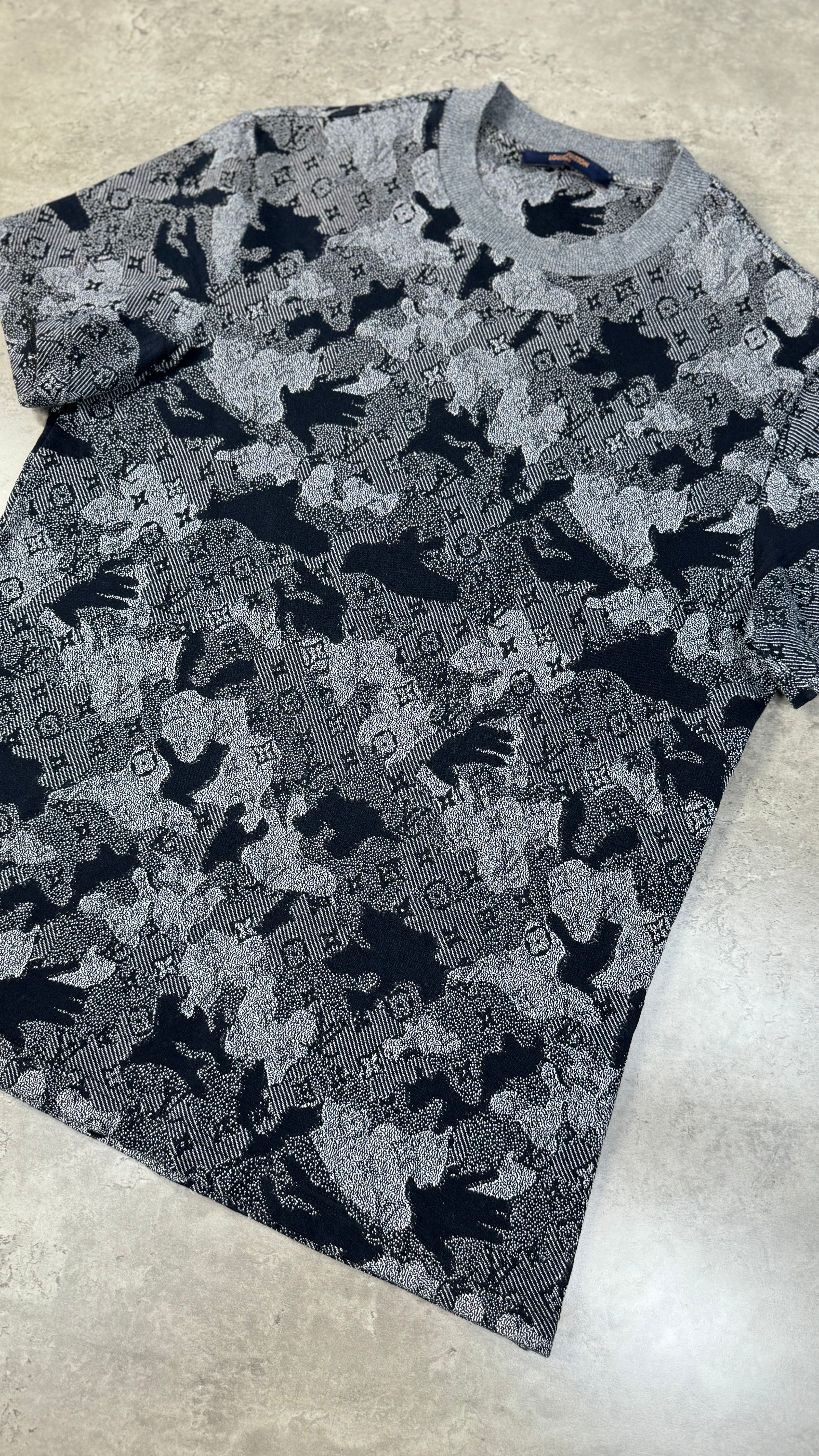 Louis Vuitton Grey Camo Monogram T-shirt
