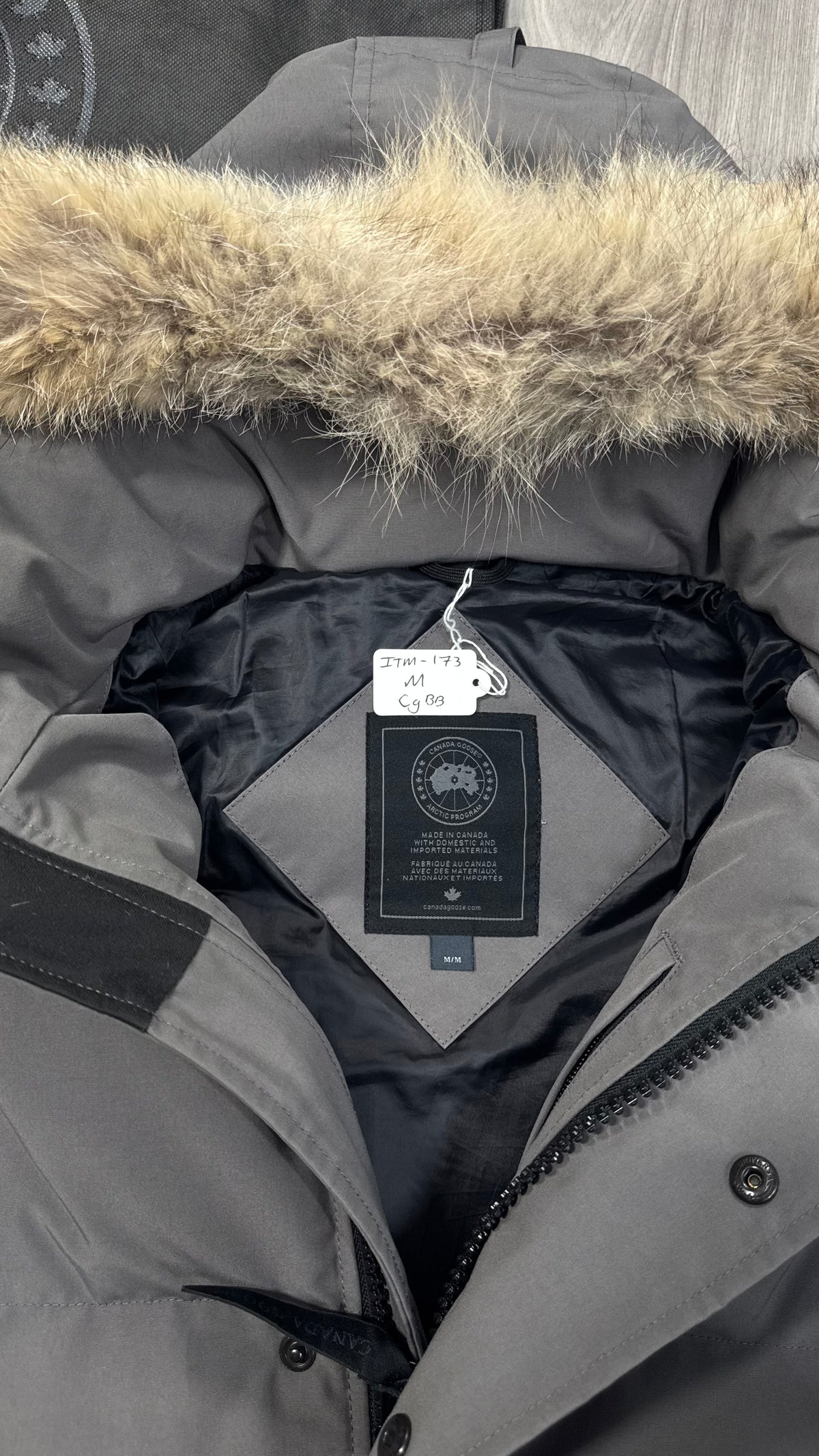 Canada Goose Coastal Grey Black Badge Wyndham Parka