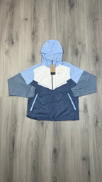Nike Windbreaker Light blue and white with grey challenger bottoms