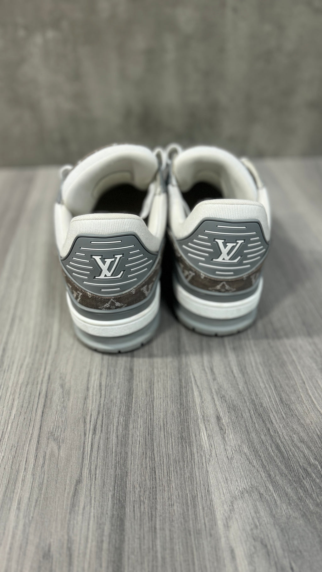 Louis Vuitton Grey Denim Trainers