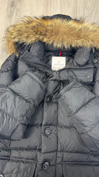 Moncler Black Cluny Parka with fur