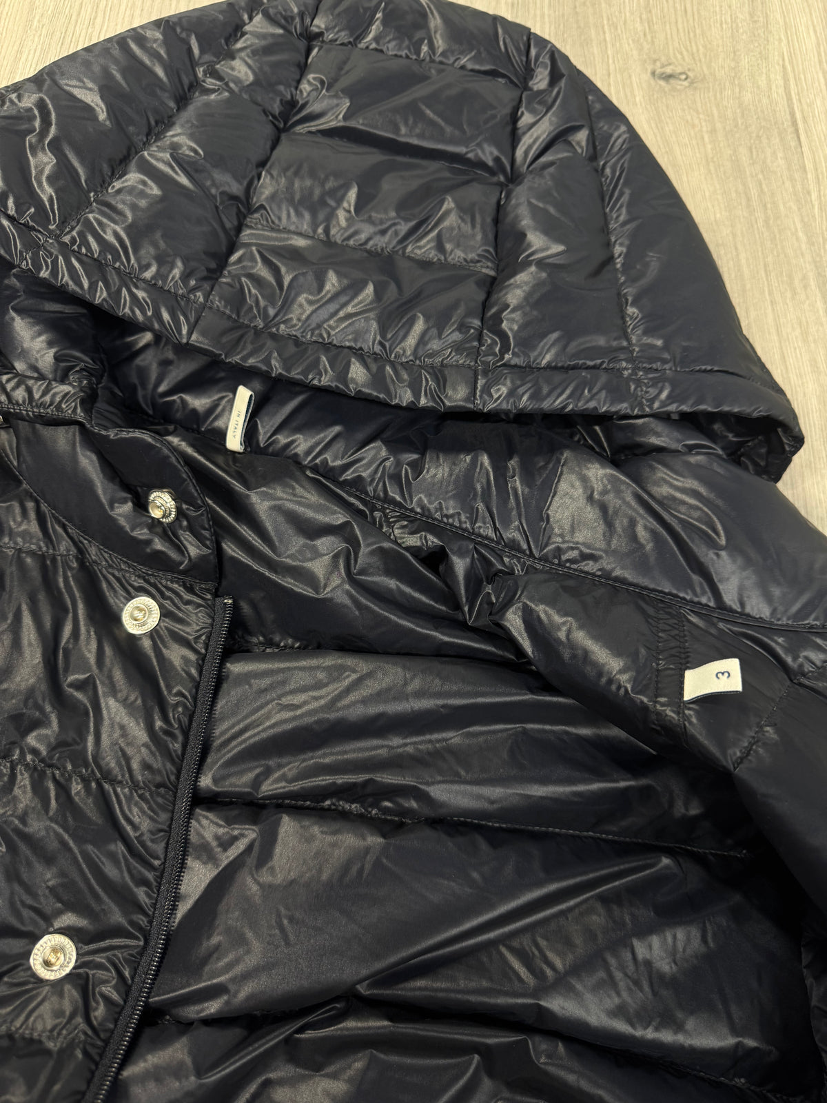 Moncler Navy Gilere hooded down jacket
