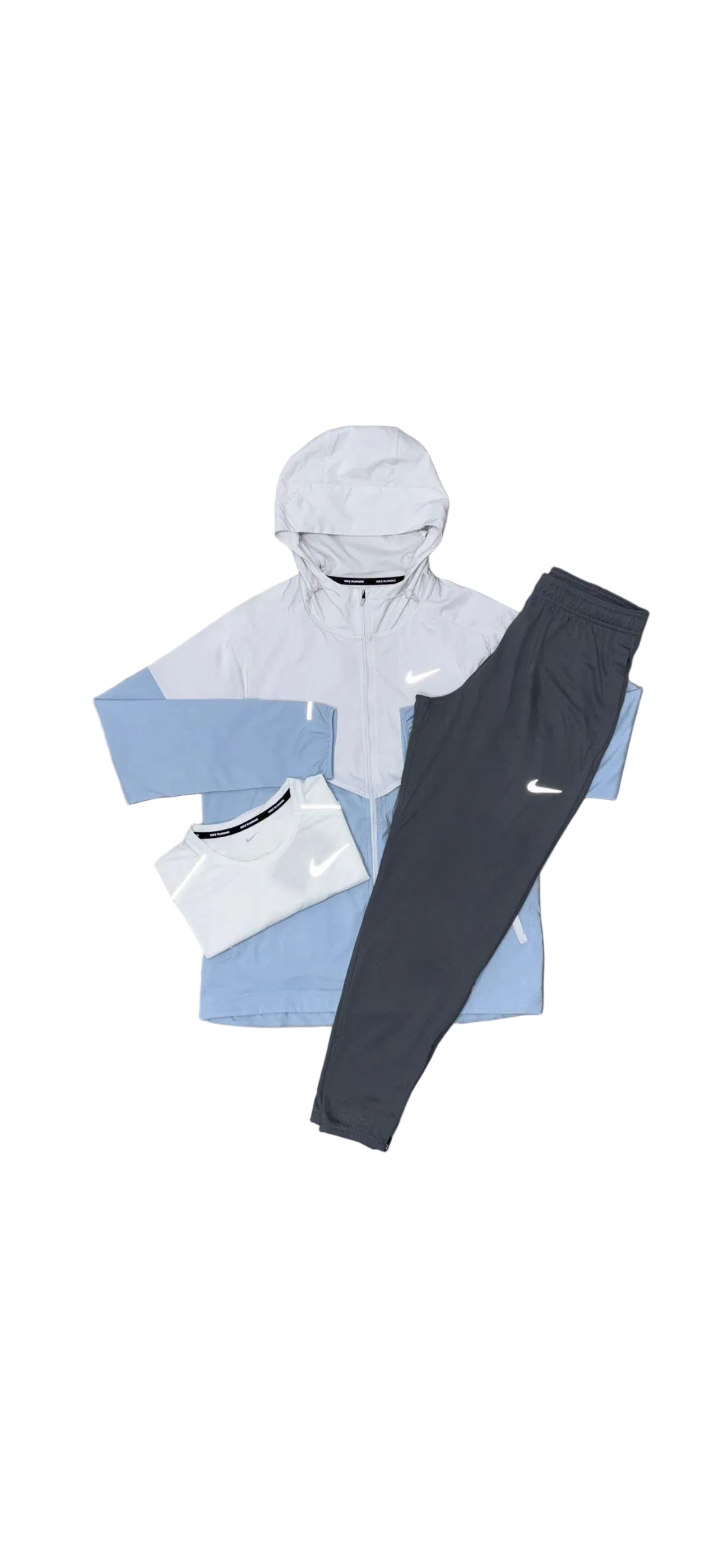 Nike Miler Blue and White Trio Set